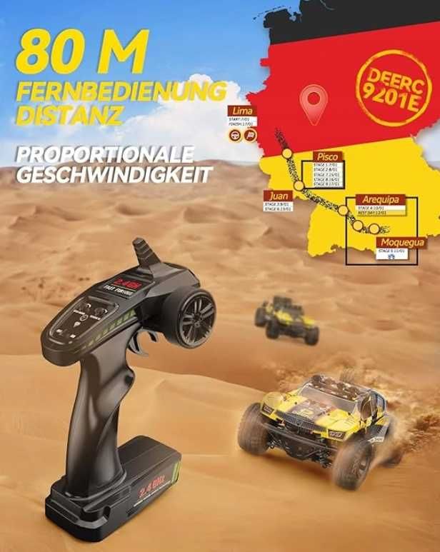Samochód RC 48kmh 4WD Offroad 2xAkumulator LED Dla Dzieci i Dorosłych