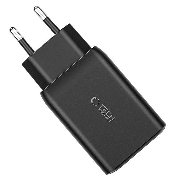 Ładowarka Tech-Protect C65W sieciowa 2x USB-C PD 65W / USB-A QC 3.0 -