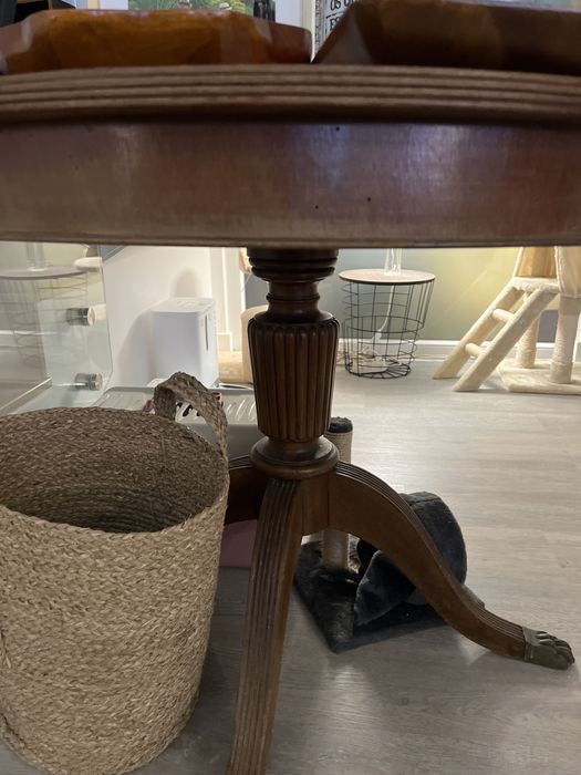 Mesa Redonda  de madeira  Diamenteo  1m