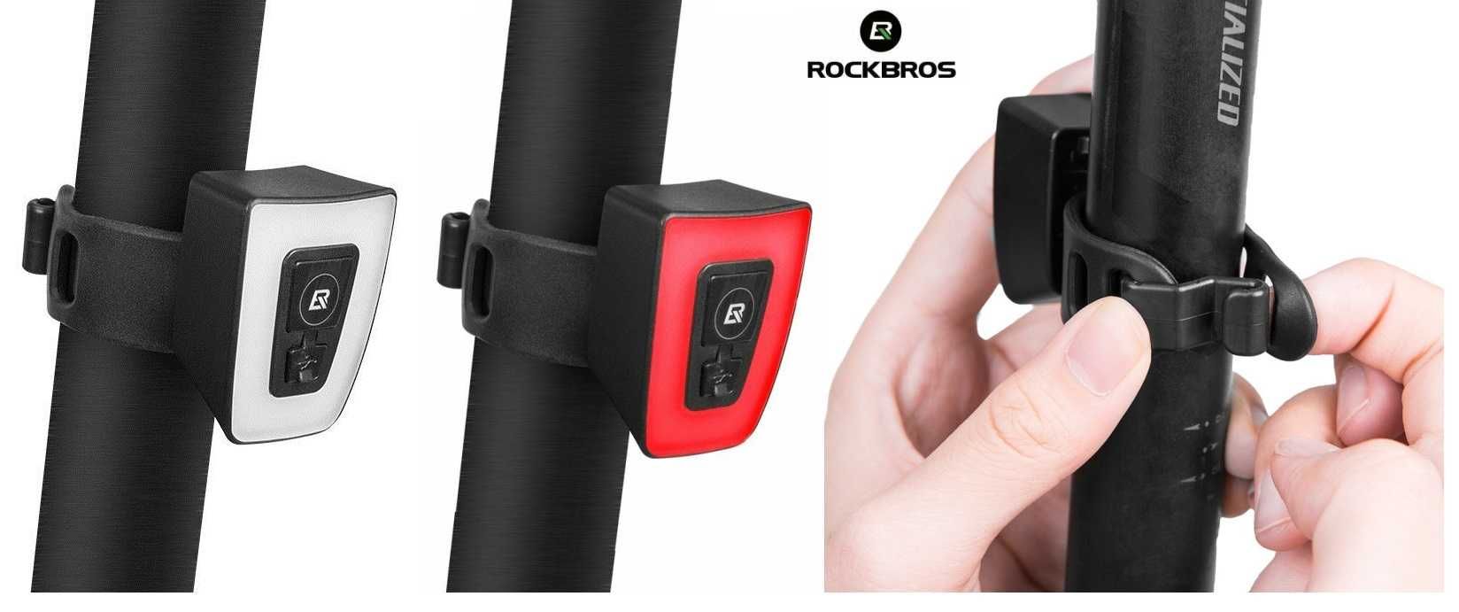 Tylne światło RockBros USB 5 trybów nowy komplet