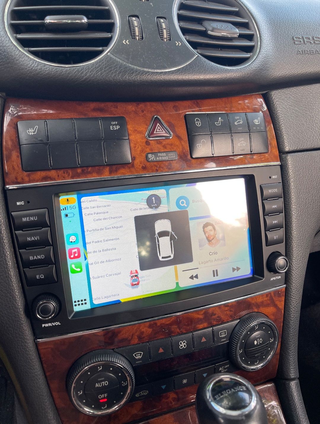 Rádio Mercedes W209 CLK Android 13 com GPS (Novo)