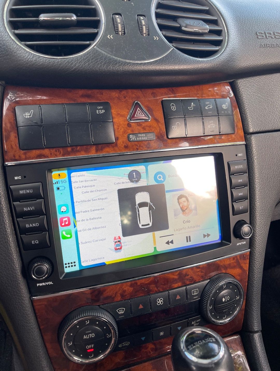 Rádio Android 12 com GPS Mercedes W209 CLK (Novo)