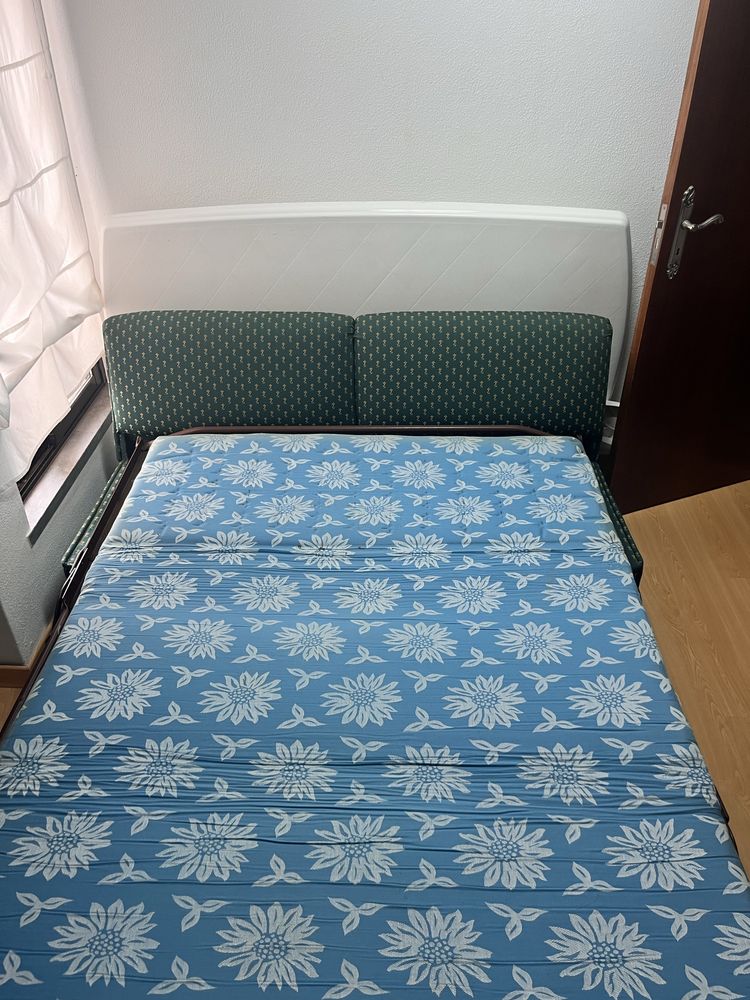Sofá Cama Com Capa Branca