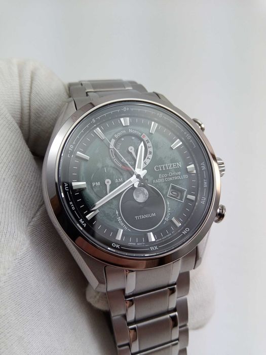 Титановый лунник Citizen EcoDrive BY1010-57X вечник сапфир радиосигнал
