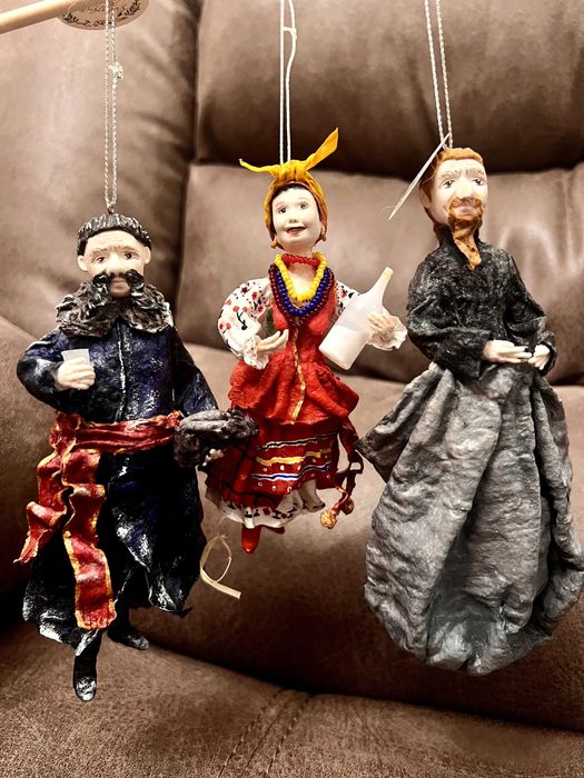 Новорічні іграшки ручної роботи. Ватні іграшки. Новогодние игрушки.