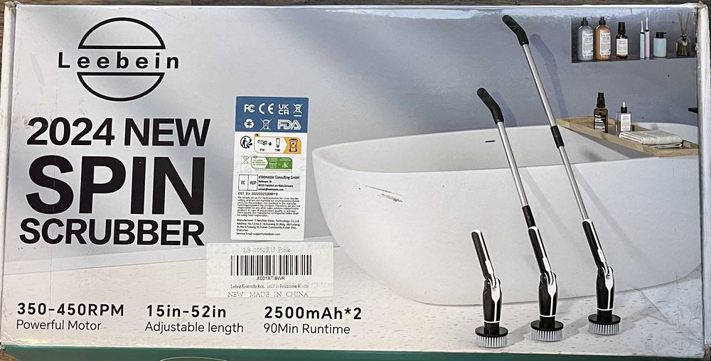 Elektryczna szczotka do czyszczenia Leebein YMG-820, RÓŻOWA