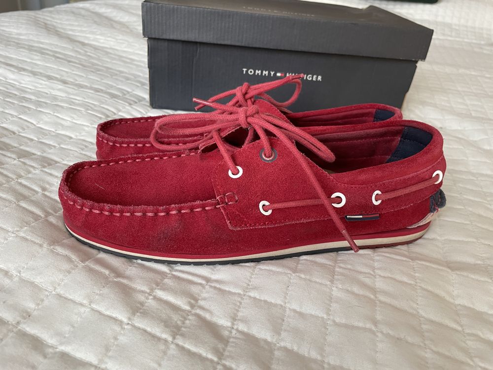 Tommy Hilfiger skórzane zamszowe mokasyny 40 26,5 cm