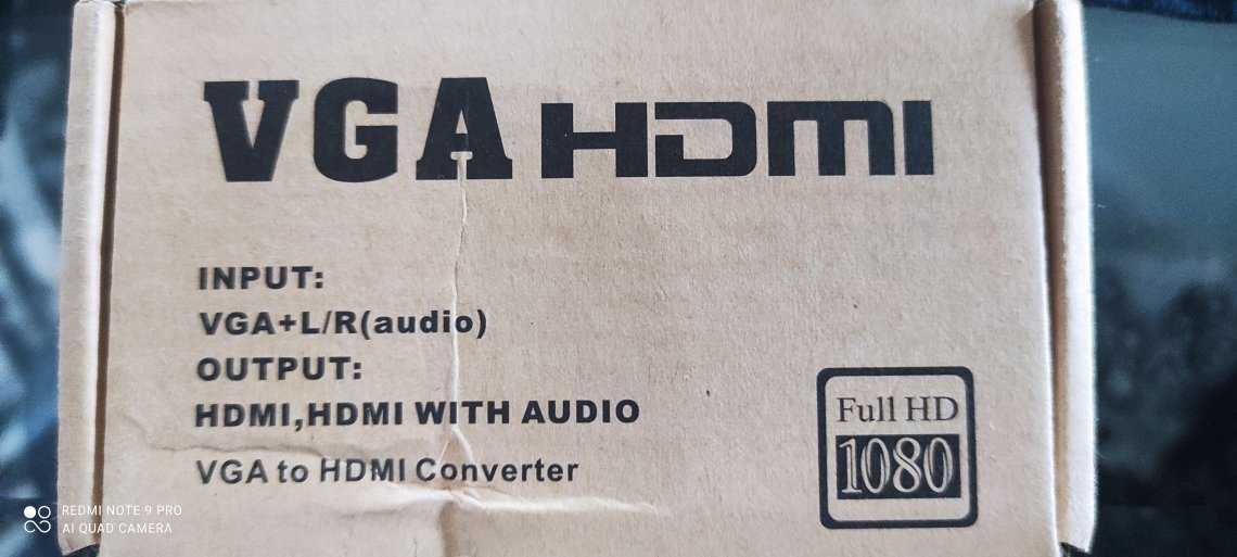 Adapter VGA do HDMI + audio