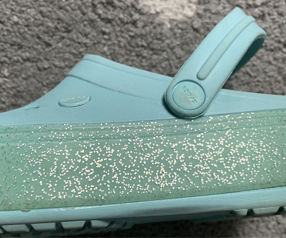 Buty klapki Crocs Crocband Platform Clog J/M3 W5 35 - 36 brokat