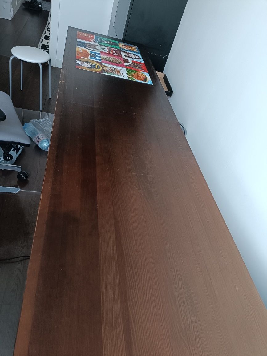 Sosnowe biurko duże