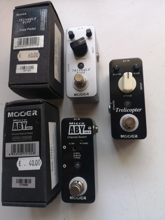 Mooer Triangle Buff Fuzz, ABY, Trelicopter tremolo