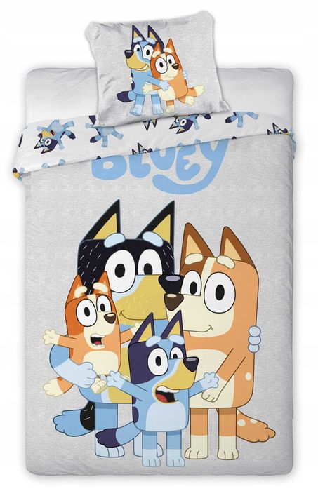 POŚCIEL 140x200 BLUEY Komplet pościeli BLUE piesek pieski 140 x 200
