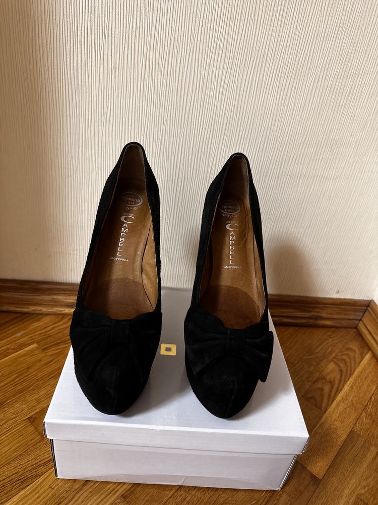 Туфлі жіночі чорні замшеві