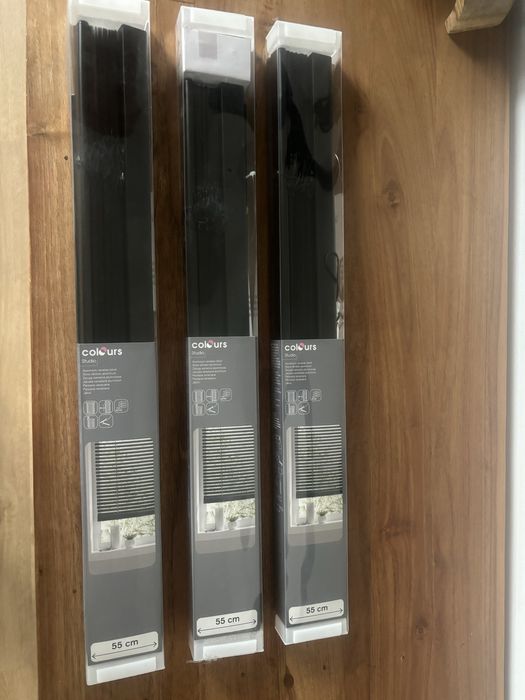 Żaluzje aluminiowe 55/180 3 sztuki czarne