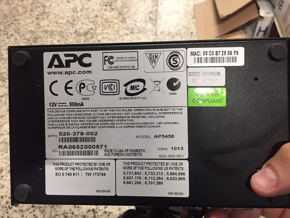 APC AP5456 IP Gateway for Analog KVM