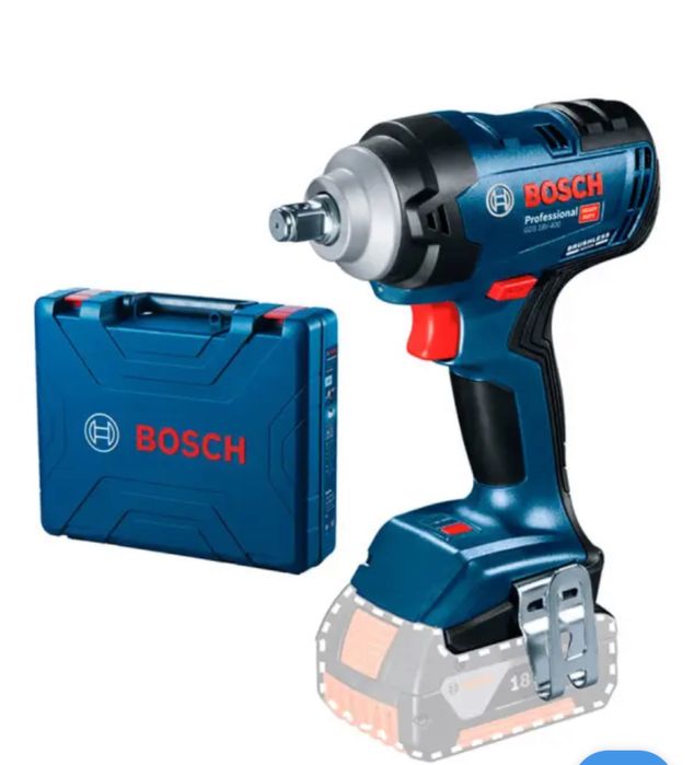 Безщітковий ударний гайковерт  Bosch GDS18V-400 Н·м без акб і з/п