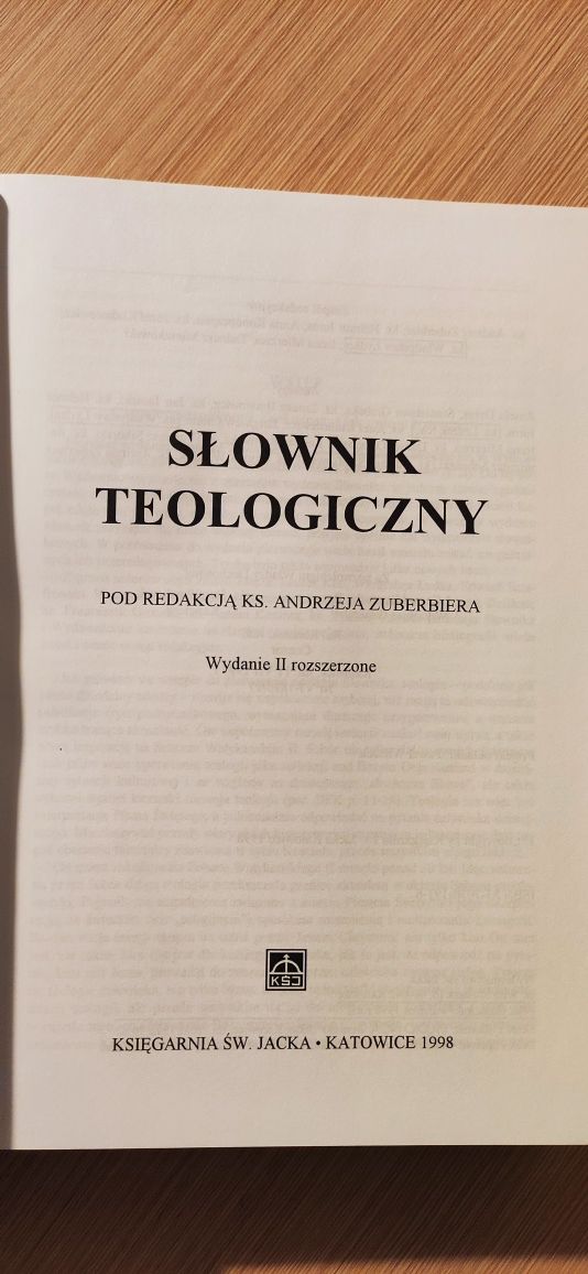 "Słownik teologiczny" KS. Andrzej Zuberbier