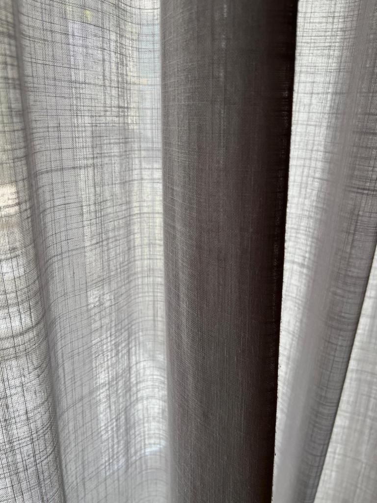 Cortinas linho cinza + varão