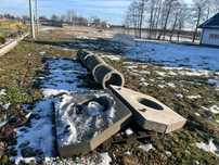 Kręgi betonowe, przepust, mostek
