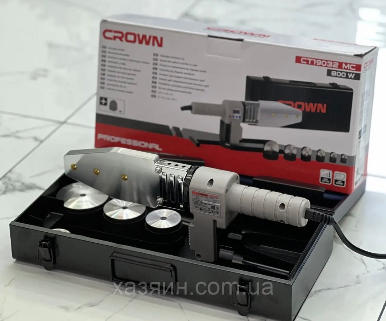 Паяльник для пластиковых труб Crown CT19032 MC ( электронный дисплей)