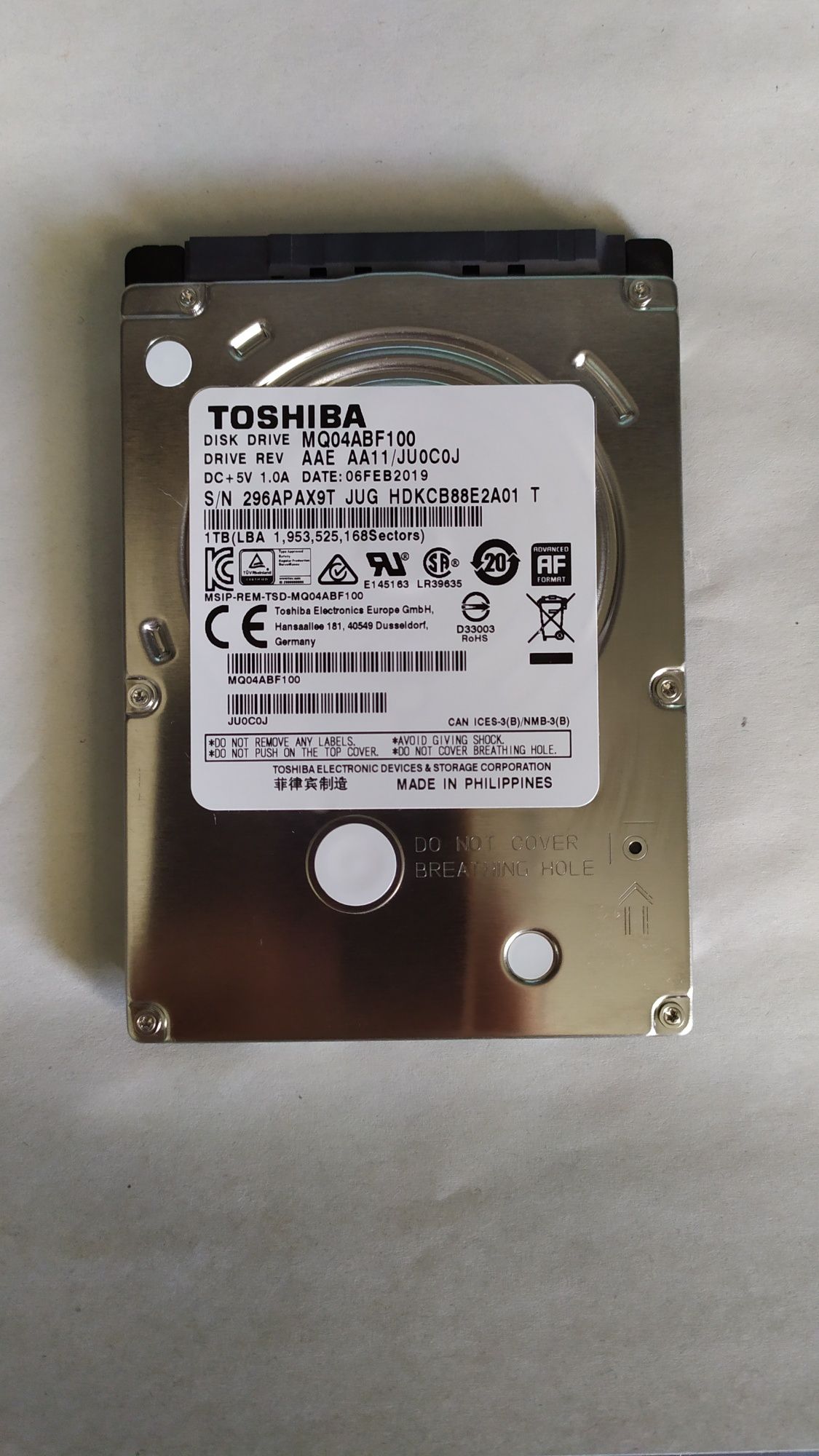 Продам HDD 250GB Toshiba