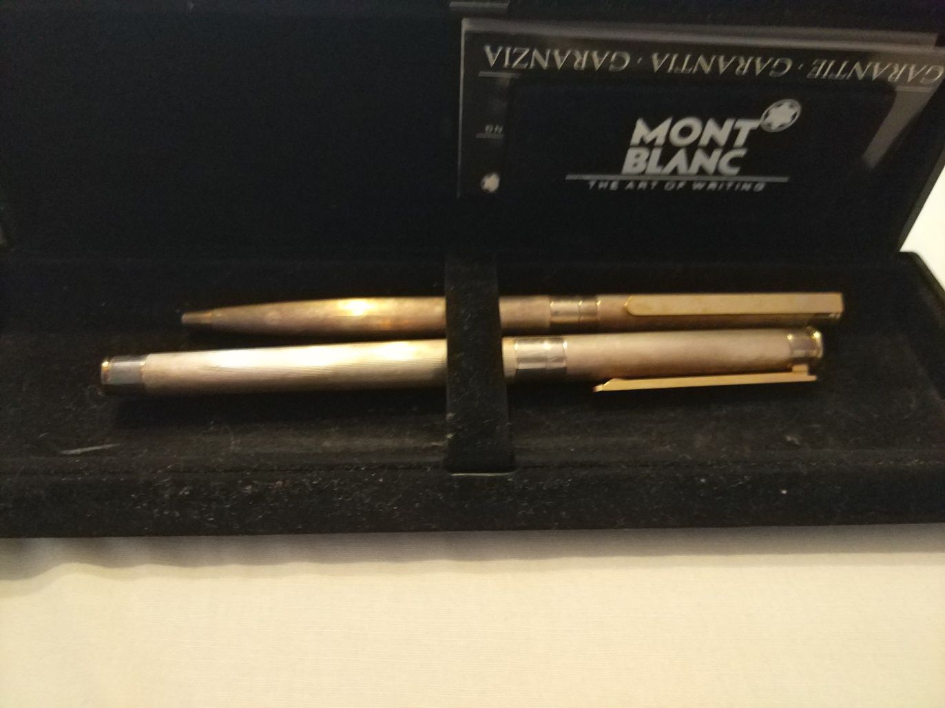 Estojo Caneta e Esferográfica Mont Blanc18 k ouro