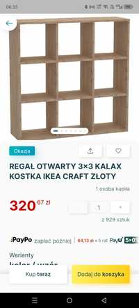 Regał modułowy otwarty na kartony