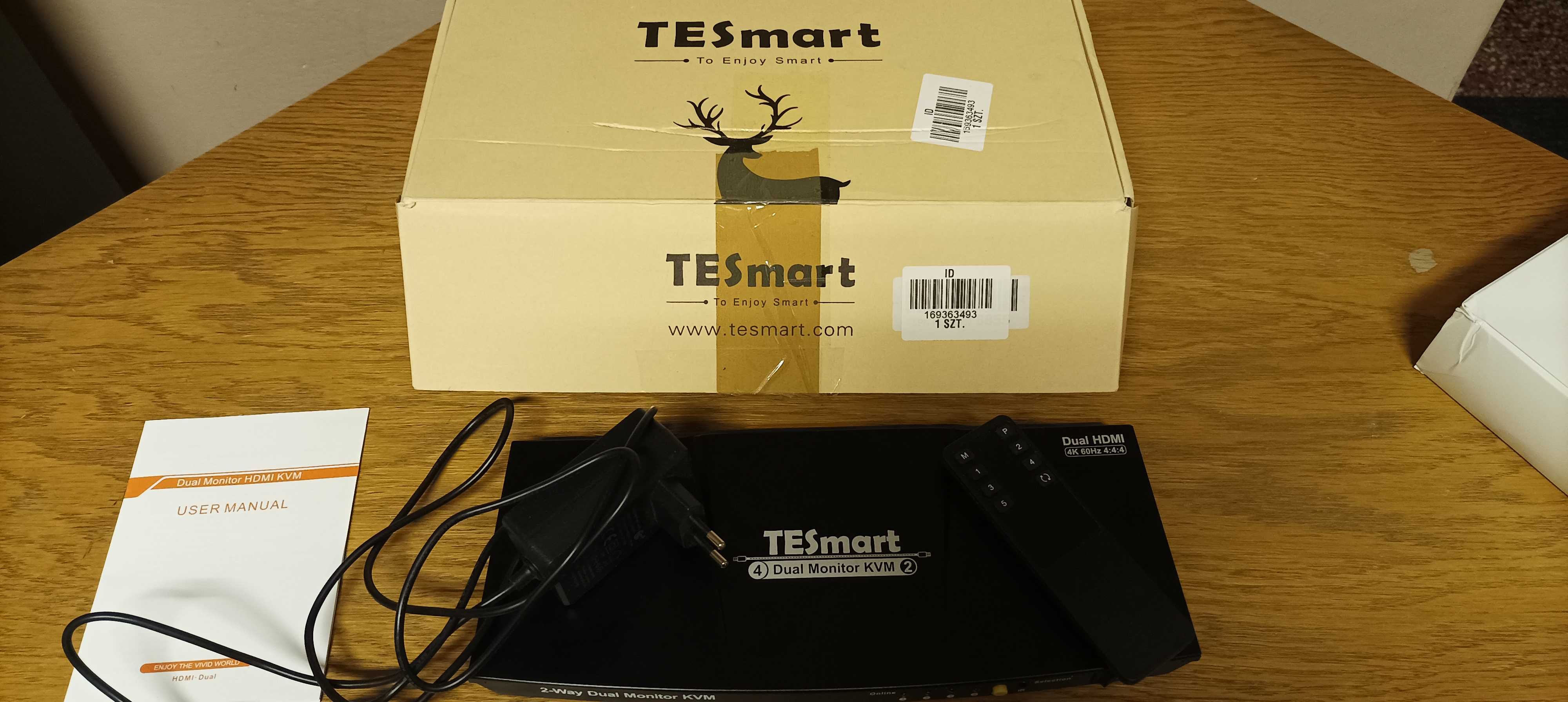 Przełącznik KVM TESmart HKS202-E23 (2xPC, 2xDISPLAY, 4K, 60Hz, HDMI)