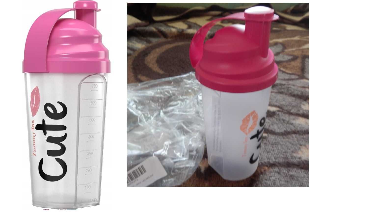 Wyprzedaż->TummyTox shaker do napojów /odżywek damski 700ml