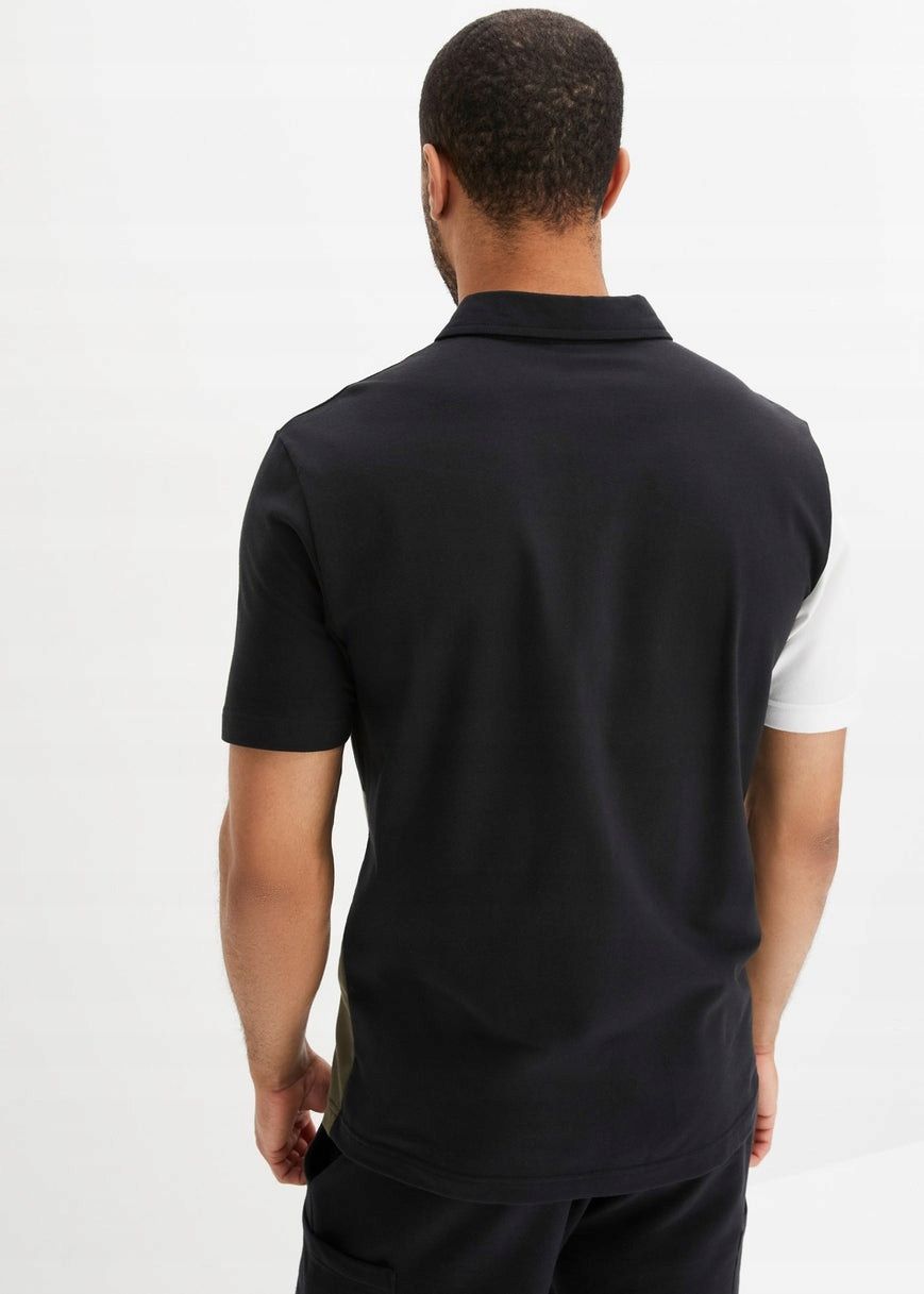 B.P.C koszulka męska polo kolorowa z zamkiem 3XL.