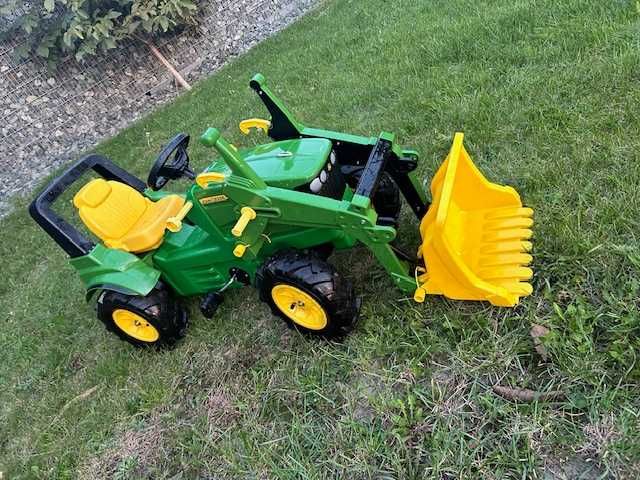 traktorek dziecięcy na pedały john deer koła gumowe pompowane