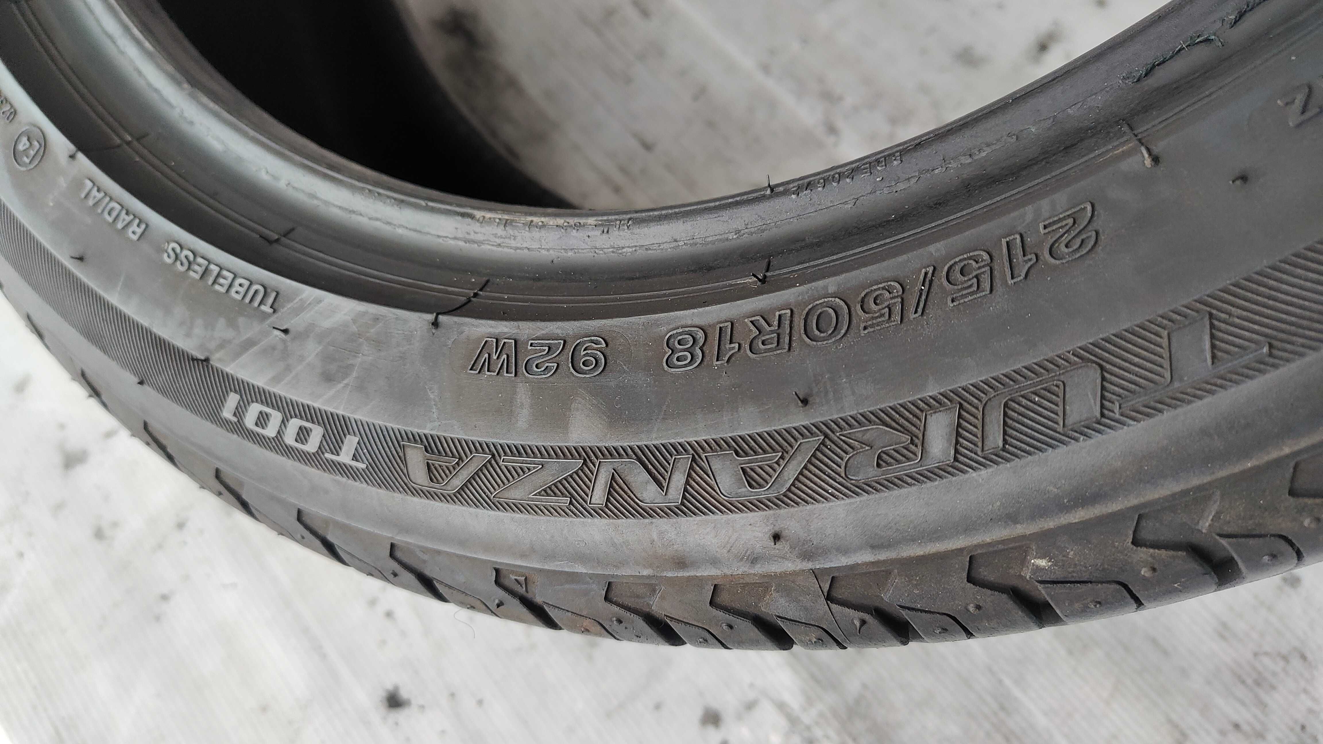 Opona Letnia 215/50/18 Bridgestone Tuanza T001 7mm