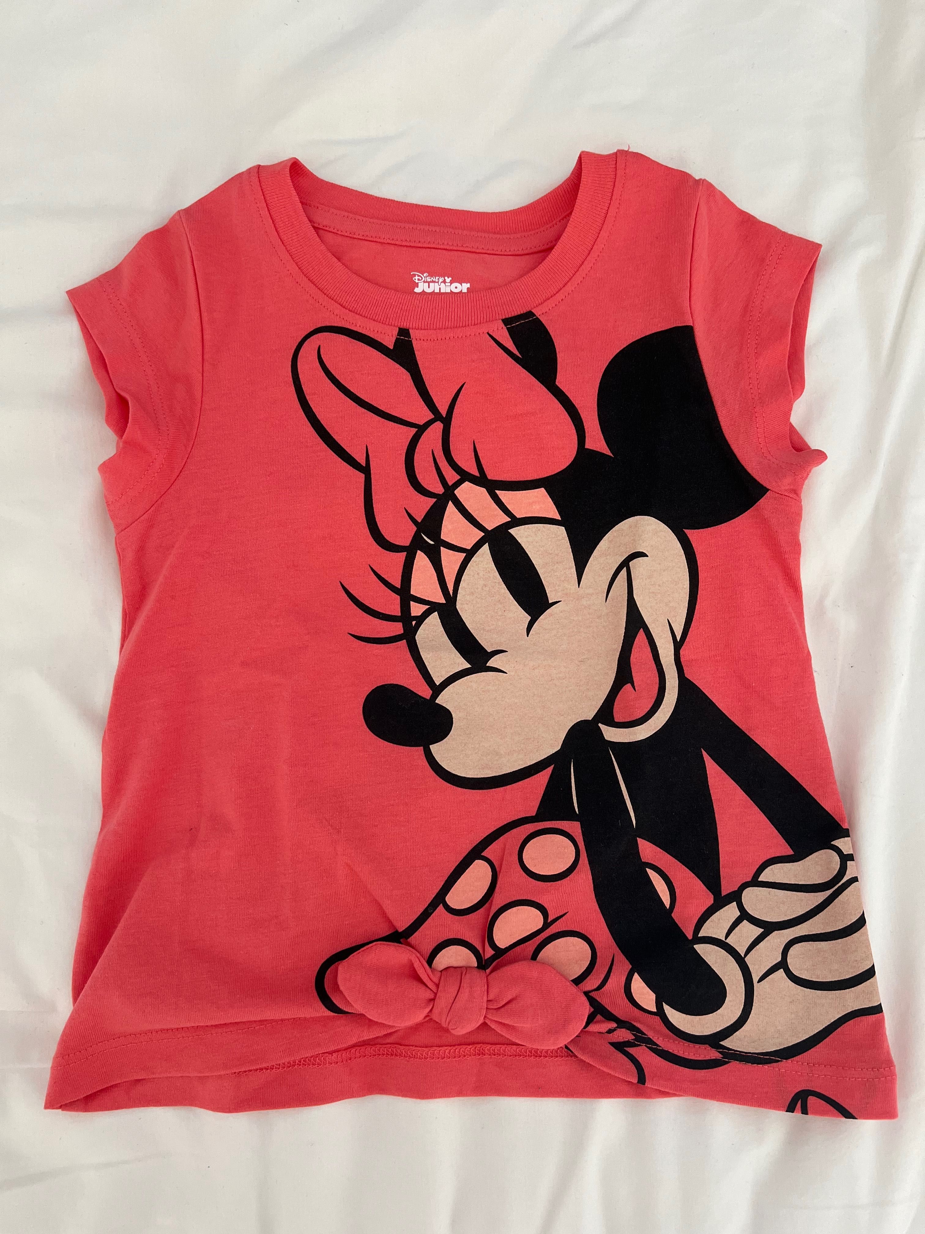 Casaco de ganga cor de rosa com tshirt da Minnie Mouse