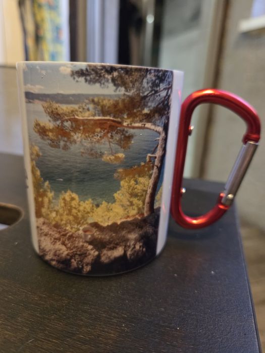 Kubek turystyczny ,metalowy z nadrukiem