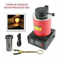 Forno de fundição metais preciosos fundir cobre alumínio 3KG!