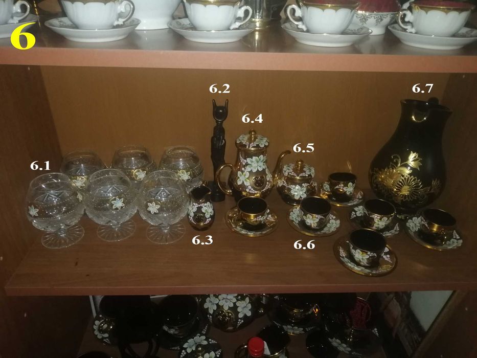 Распродажа! Посуды Bohemia черной и хрустальной (скидка -40%)