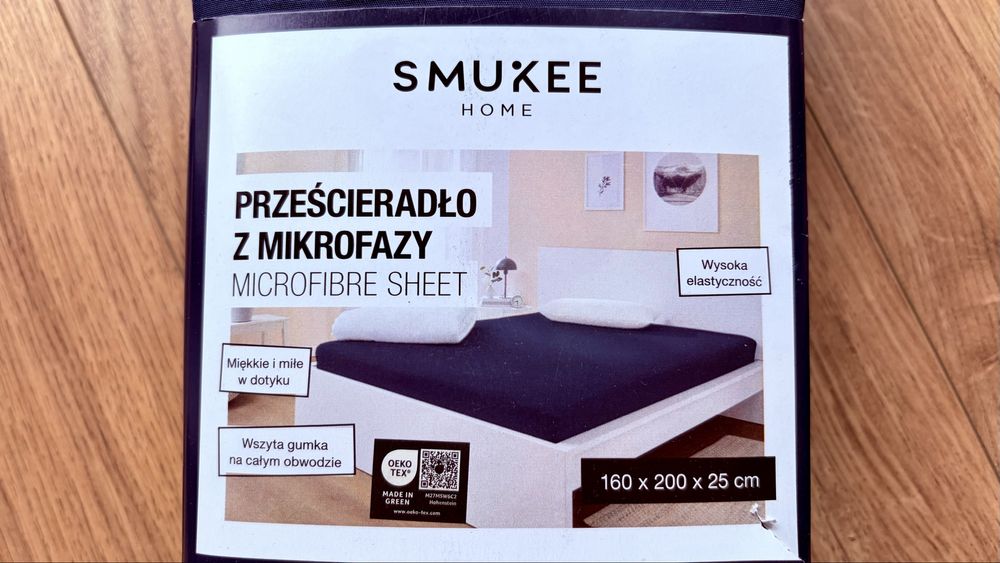 Prześcieradło z mikrofazy Smukee Home. 160x200