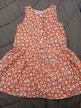 Vestido vermelho florido 4 anos