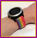 Pasek Rainbow miękki nylonowy do Garmin Fenix Enduro 22 i 26 mm tęcza