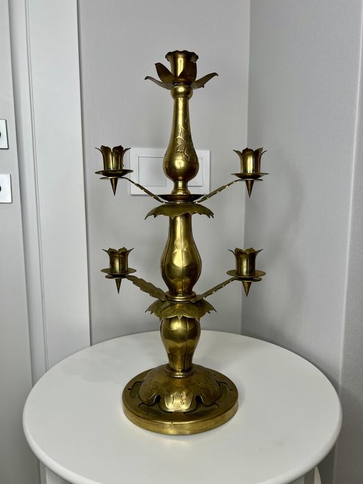 Подсвечник латунь канделябр декор