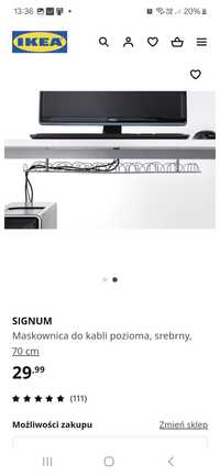 Ikea koszyk siatka pod biurko na kable organizer