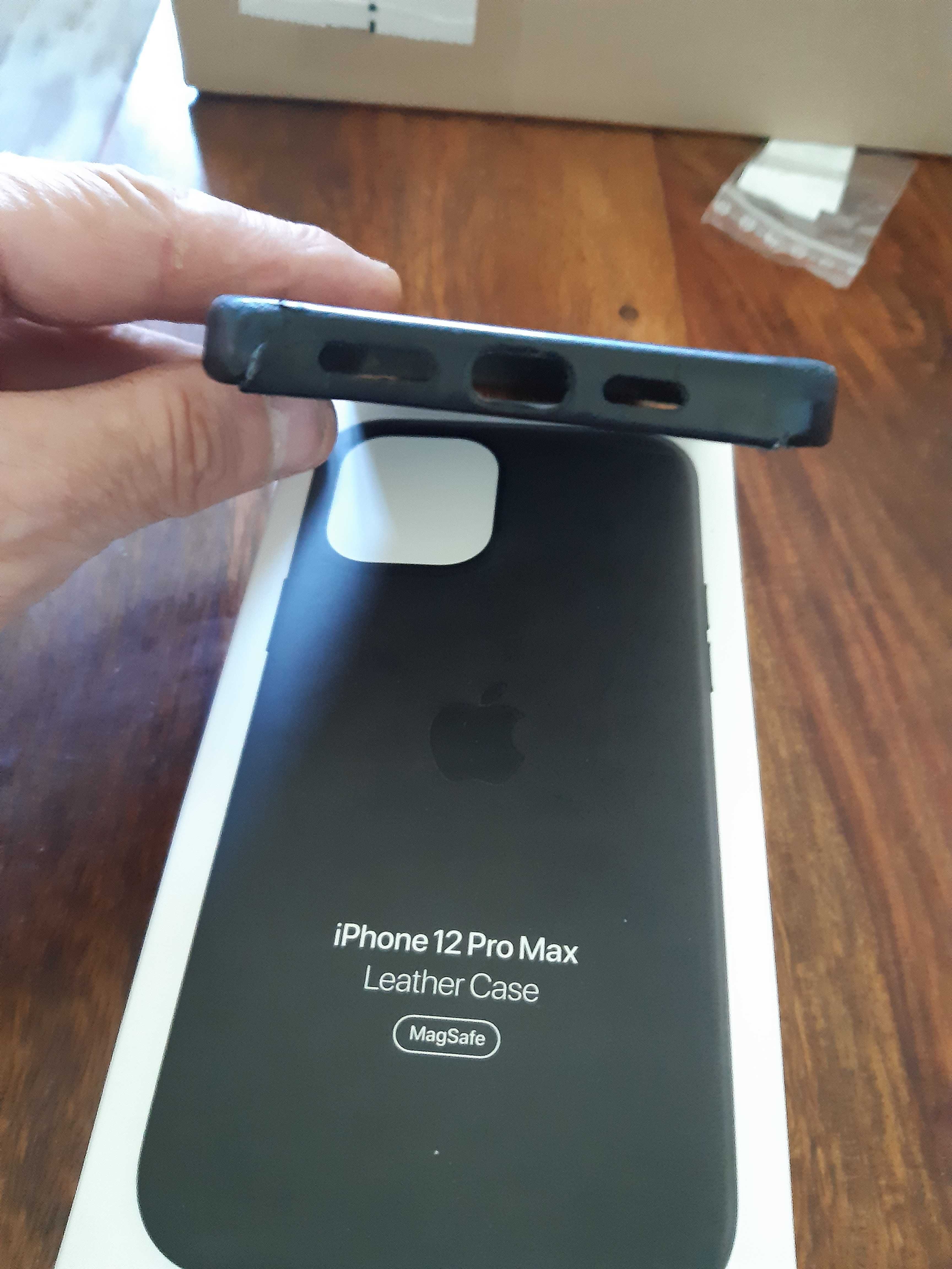 Iphone 12 Pro Max Etui Czarne Skóra