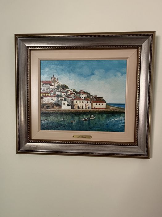 Quadro moldura prateada