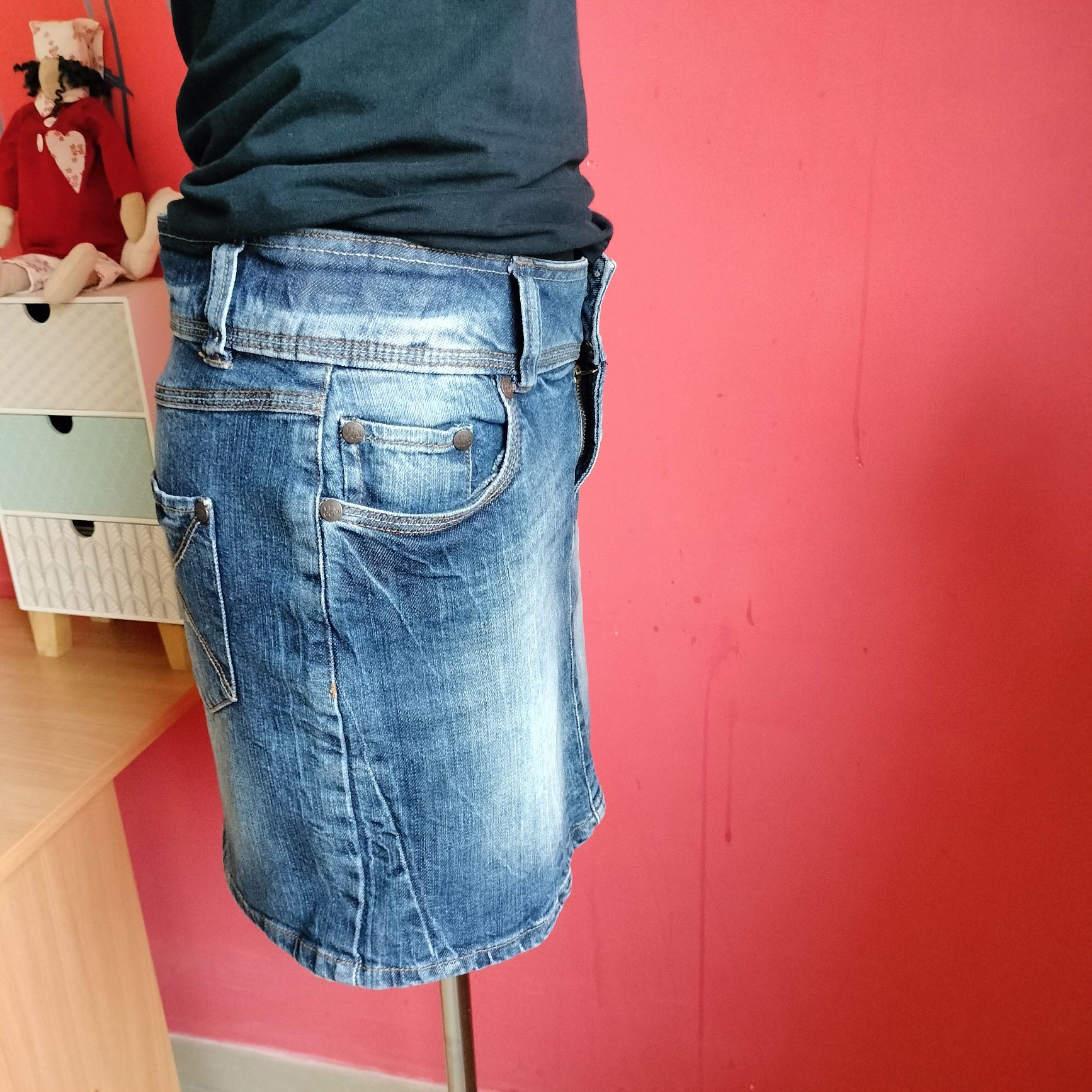 Spódnica jeans, mini C&A