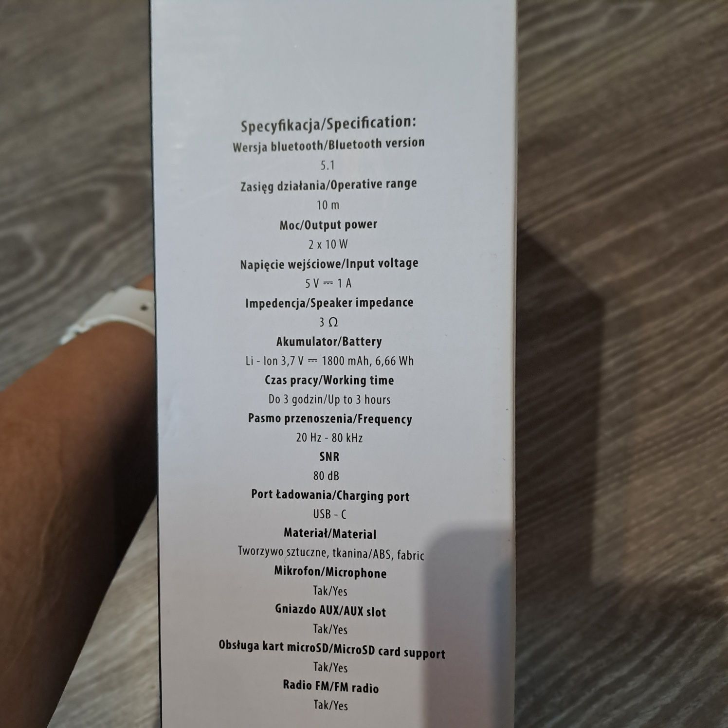 Nowy przenośny głośnik Led Bluetooth marki Forever. Nierozpakowany, ni