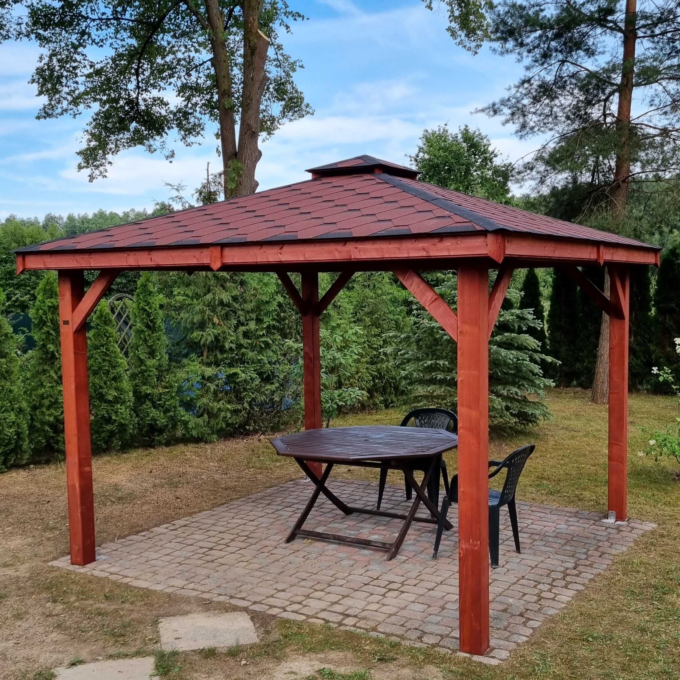 Altana ogrodowa MALTA 3X3 altanka wiata pergola zadaszenie słupy 12x12