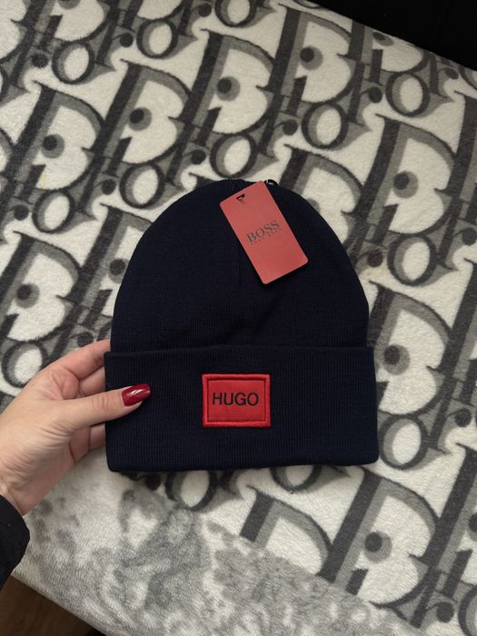 Hugo zimowa czapka granatowa
