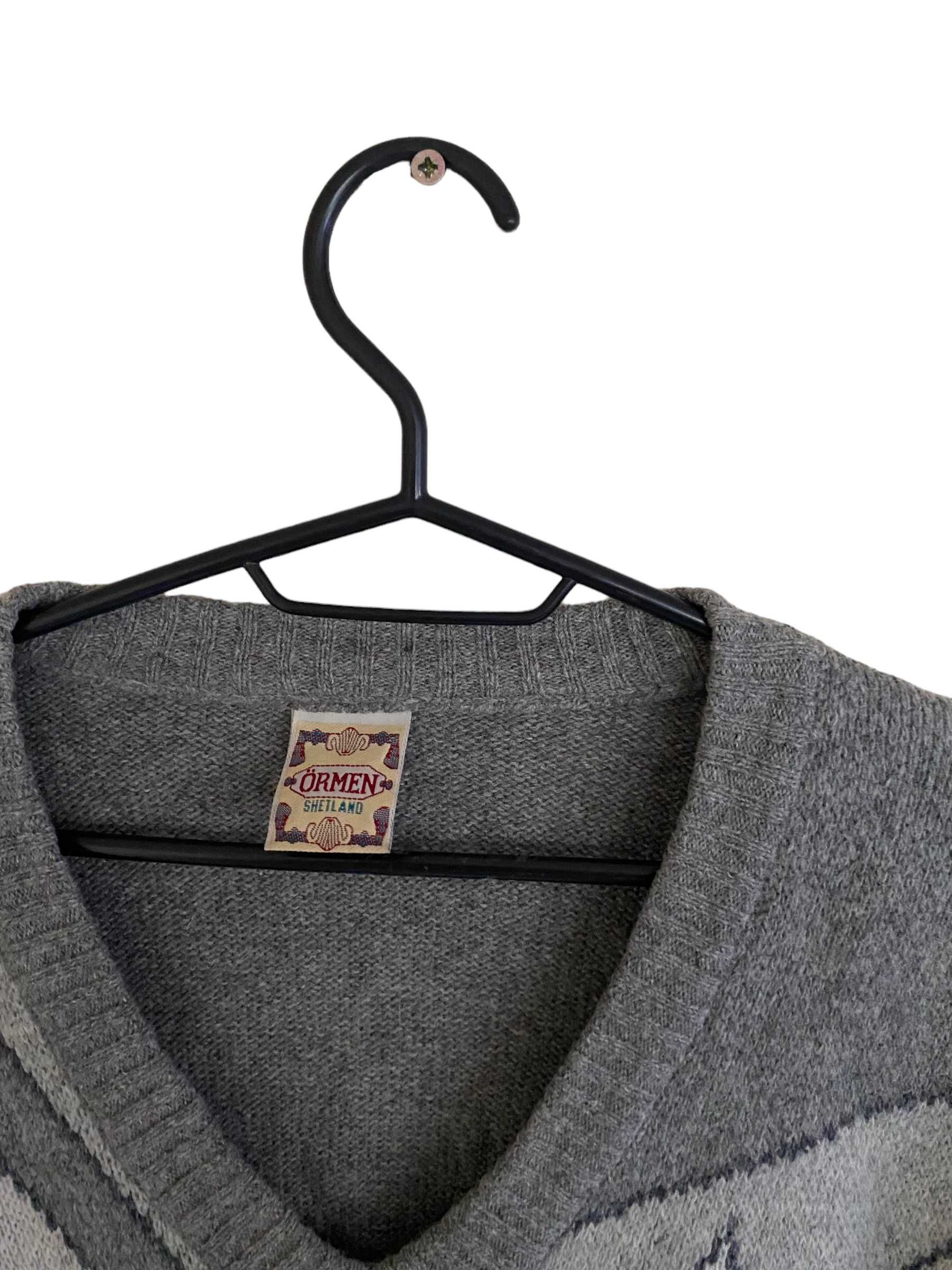 Vintage sweter Shetland, rozmiar L, stan bardzo dobry