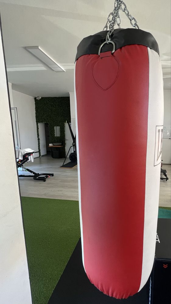 Saco de boxe Leone 1947 branco vermelho verde