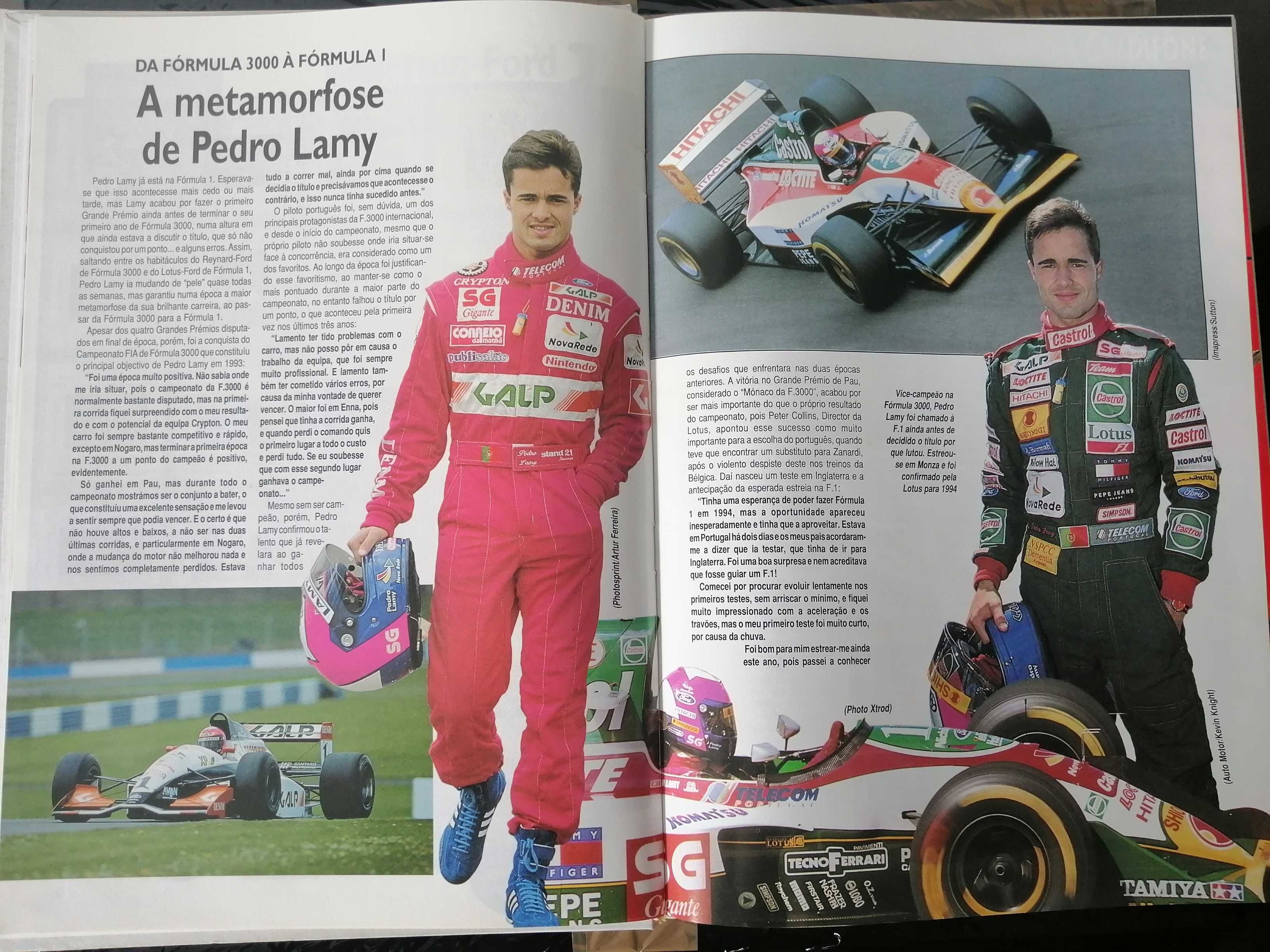 2 Raros Livros Formula 1 de 1993 e 1996 por José Barros ,Senna, Prost.